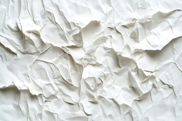 Obraz premium Abstract textured background of crumpled white paper
