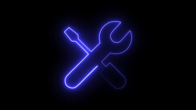 Settings Icons on black background.