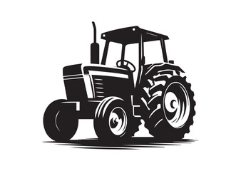 Obraz premium Tractor Silhouette Vector