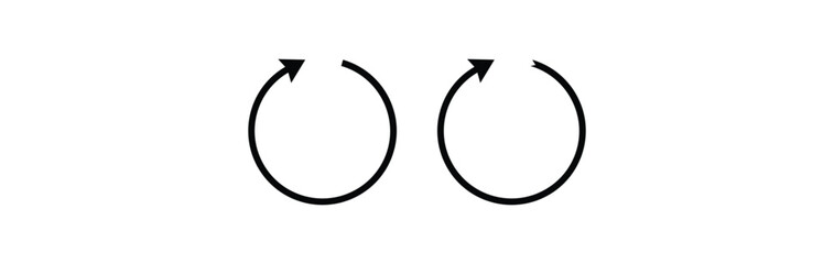 circular arrow icon, refresh, reload arrow icon symbol sign, vector illustration