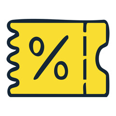 Discount Coupon Icon - Promo Code Vector