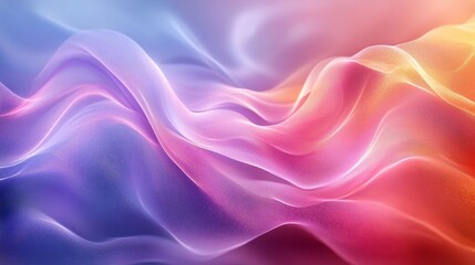 Obraz premium Pastel Colors Waves Digital Background, Generative AI