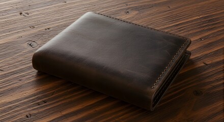 Distressed Leather Wallet Men's Handmade Bifold Wallet, Rustic Brown