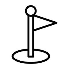 Milestone Vector Line Icon Design