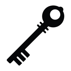 silhouette key on white background.