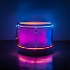 Neon drum in vibrant colors