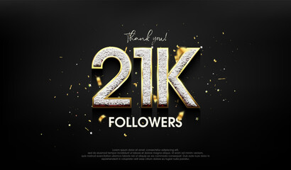 Luxurious design for a thank you 21k followers.