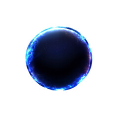 Obraz premium Luminous Blue Energy Orb Abstract Sphere with Glowing Plasma Effect
