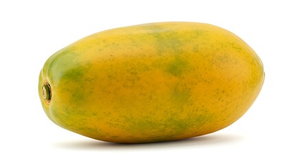 Ripe papaya fruit isolated on white background