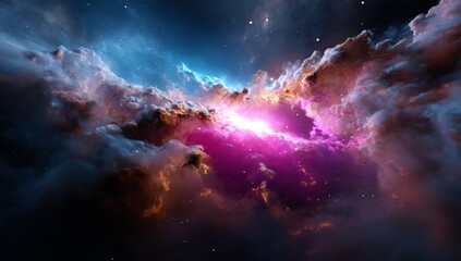 Fototapeta premium Cosmic Canvas: Celestial Luminescence