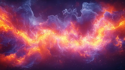 Naklejka premium Abstract Fire Digital Background, Generative AI