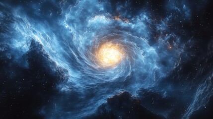 Fototapeta premium Cosmic spiral nebula. Vast swirling clouds of celestial gas