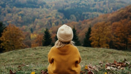 Autumn view from a hilltop