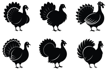 Turkey Silhouettes Vector Graphics Collection