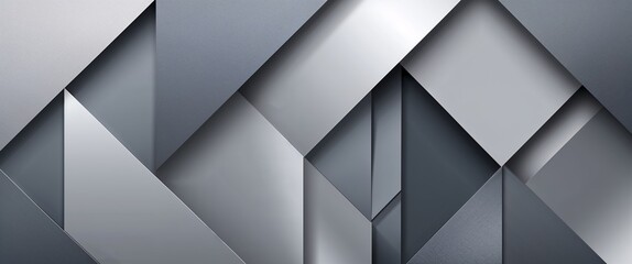 Obraz premium Plain geometric gray and silver color abstract background
