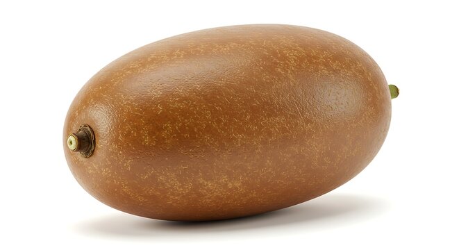 Whole babaco fruit isolated on white background