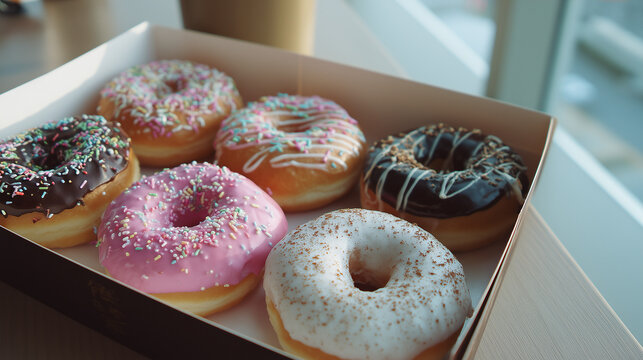 food, donut, sweet, dessert, cake, donuts, isolated, breakfast, white, doughnut, snack, sugar, pastry, delicious, bakery, baked, chocolate, icing, unhealthy, pink, tasty, bagel, sprinkles, brown, roun