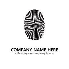 Fingerprint logo company design vector illustration	

