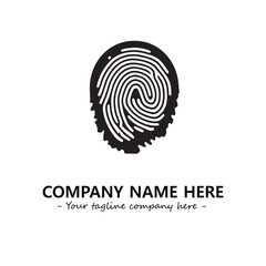 Fingerprint logo company design vector illustration	
