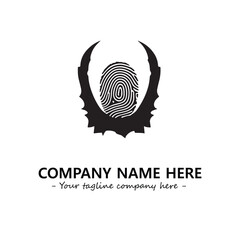 Fingerprint logo company design vector illustration	
