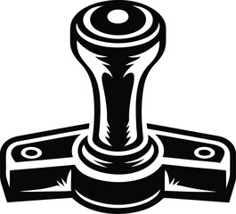 A modern and vintage stamp press or embossing tool vector illustration, a vintage stamp press or embossing tool silhouette and line art vector design