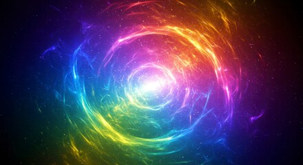 Obraz premium Colorful swirling rings in space