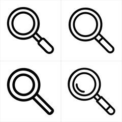 magnifying icon set
