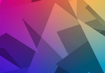Abstract Geometric Gradient Background: Colorful Triangles