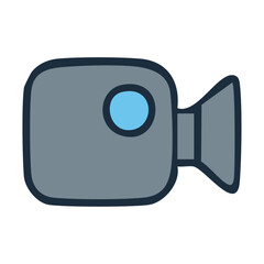 Naklejka premium Camcorder Icon - Video Recording Device Vector