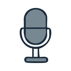 Microphone Icon - Audio Recording Equipment Vector