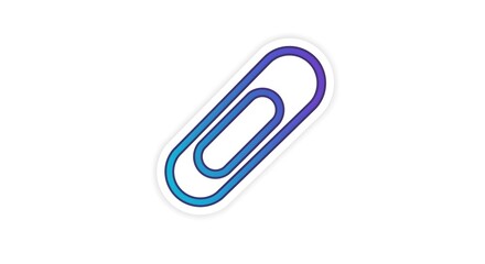 Obraz premium Isolated Blue Paperclip Vector Graphic