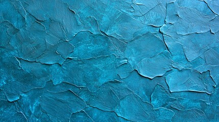 Fototapeta premium Abstract wash of blue and teal tones, beautiful organic edge texture, center faded for text placement, paper grain visible, no subject focus, calm and flowing