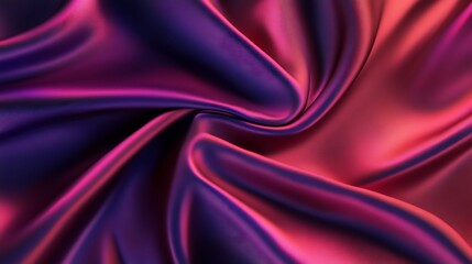 Fototapeta premium Intricate folds of vibrant, flowing silk fabric.
