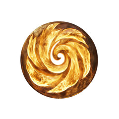 Fototapeta premium Fiery Spiral Abstract Burning Vortex of Energy and Power