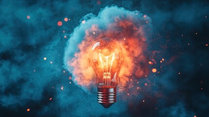 Illuminating idea in a smoky cloud