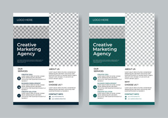 Obraz premium corporate modern professional business flyer design with different color clen and attractive design .