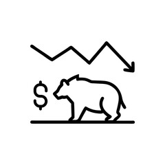 Bear market icon