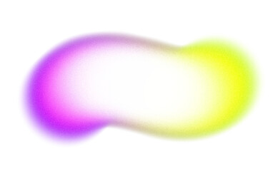 Purple green blue color abstract grainy gradient shape cutout on transparent background, vibrant multicolor glowing noisy gradient texture cutout, grungy texture effect, noise texture effect.