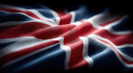 Close Up Sparkling British Flag