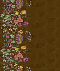 border flower design with high quality for fabrice printing