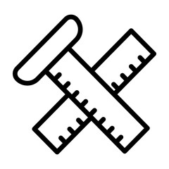 Surveyor Equipment Vector Line Icon Design