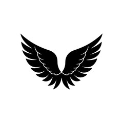 Fototapeta premium angel wing icon on white background .svg