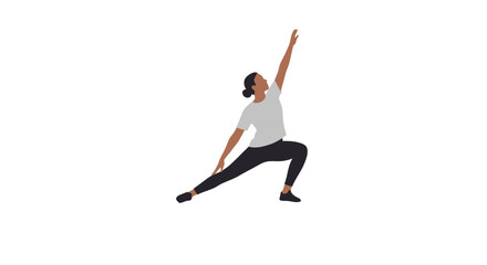 Minimalist Illustration of a Leg in Black Pants and Shoe