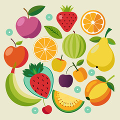 Natural Food Kit EPS Vector (Made in AI and then vectorized in Illustrator)