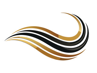 Fototapeta premium white background wit abstract flowing black line.