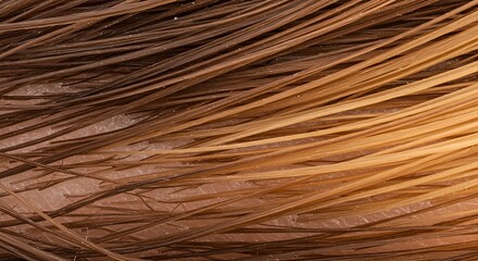 Obraz premium Macro Photography of Brown Hair Strands