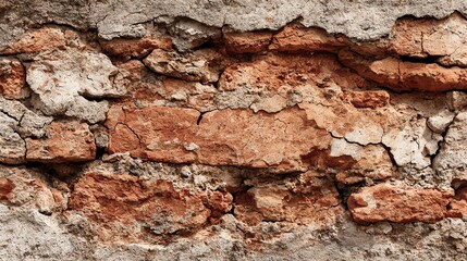 Discover this warm terracotta rustic exposed brick wall texture, perfect for adding earthy, vintage charm to your designs. High-resolution & seamless!