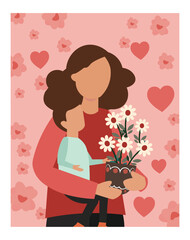 Happy Mother's Day Vector Illustration Set - Cards & Social Media Pack-01