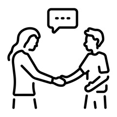 A linear style icon of affiliate network
