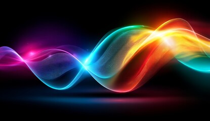 Vibrant Sound Waves Representing Music and AI